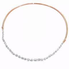 Two-Tone Diamond Collar