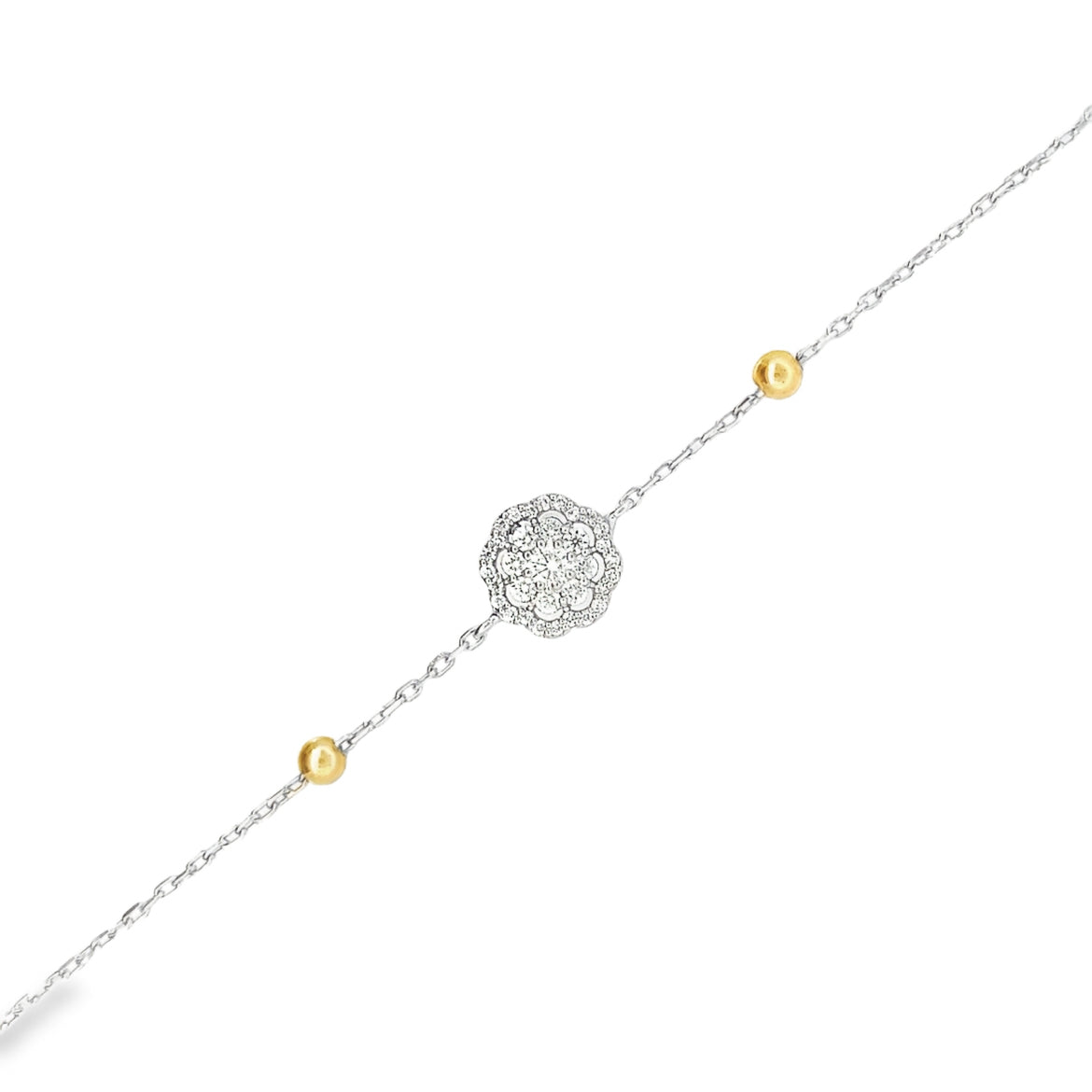 Elegant Flower Diamond Bracelet Secondary image