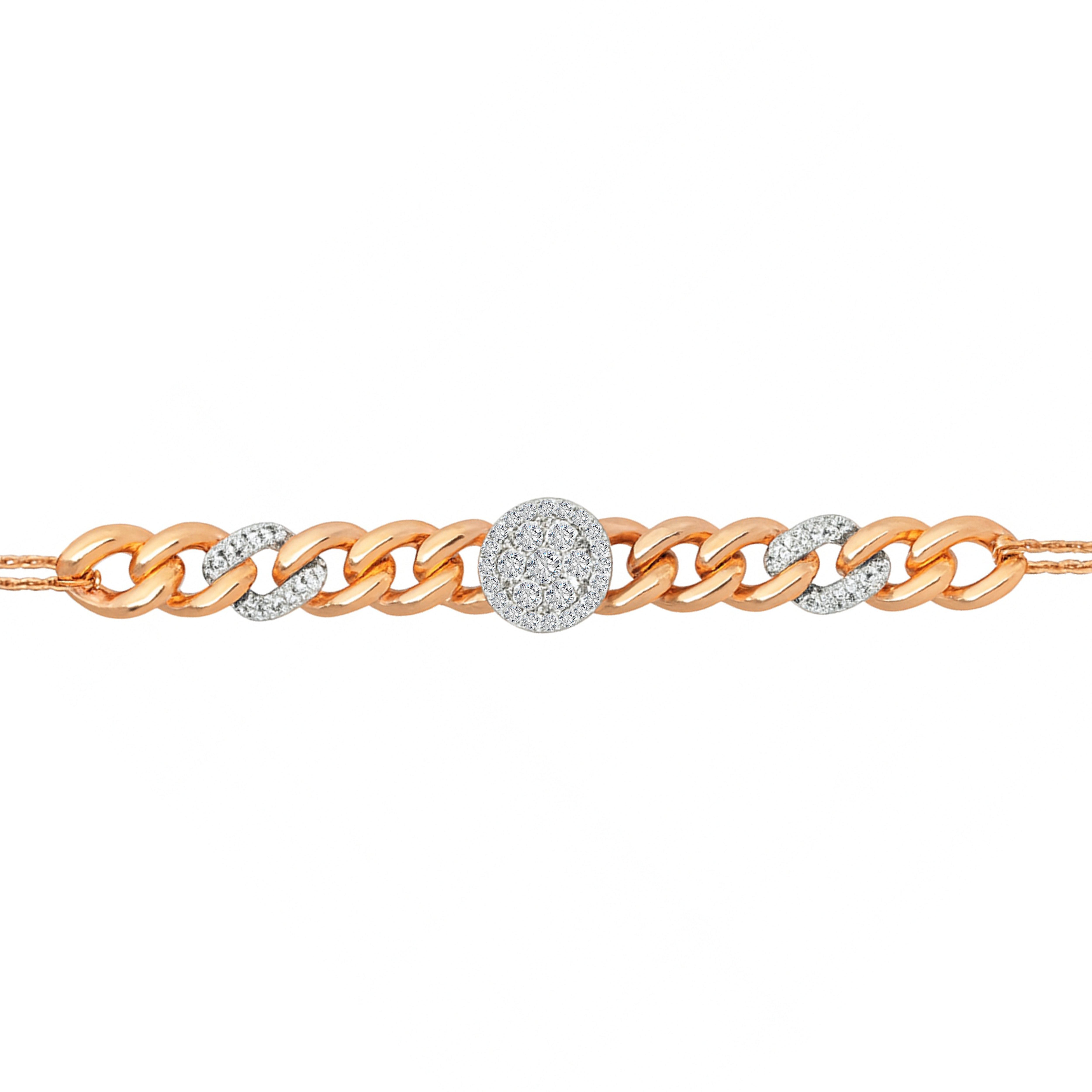 Shop the Pavé Diamond Link Bracelet by Amadura Jewelry. Visit El Korba & Citystars Mall. IGI, GIA & HRD certificates upon request.
 Main image