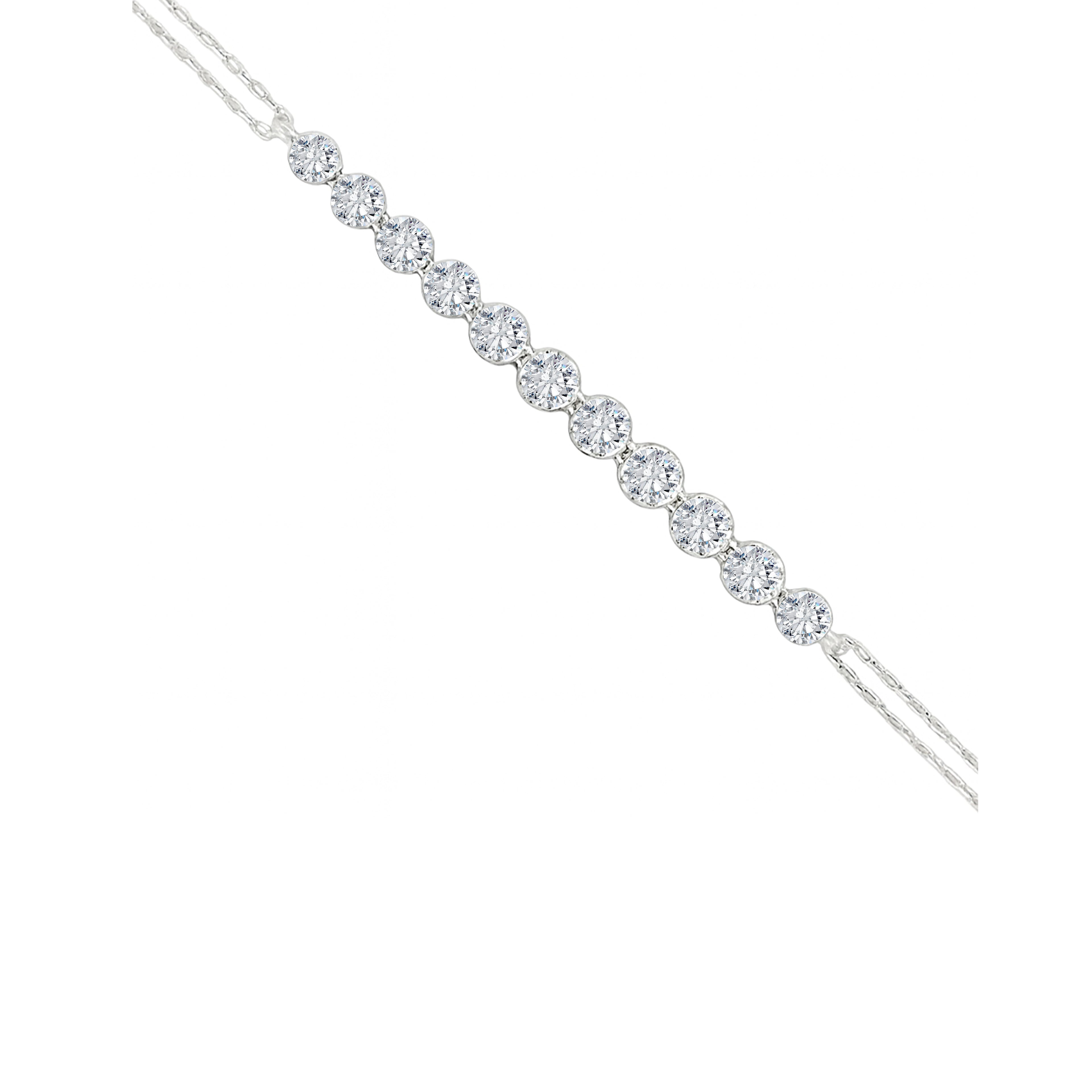 Shop the Round Diamond Bar Bracelet in 18K Gold by Amadura Jewelry. Visit El Korba & Citystars Mall. IGI, GIA & HRD certificates upon request.
