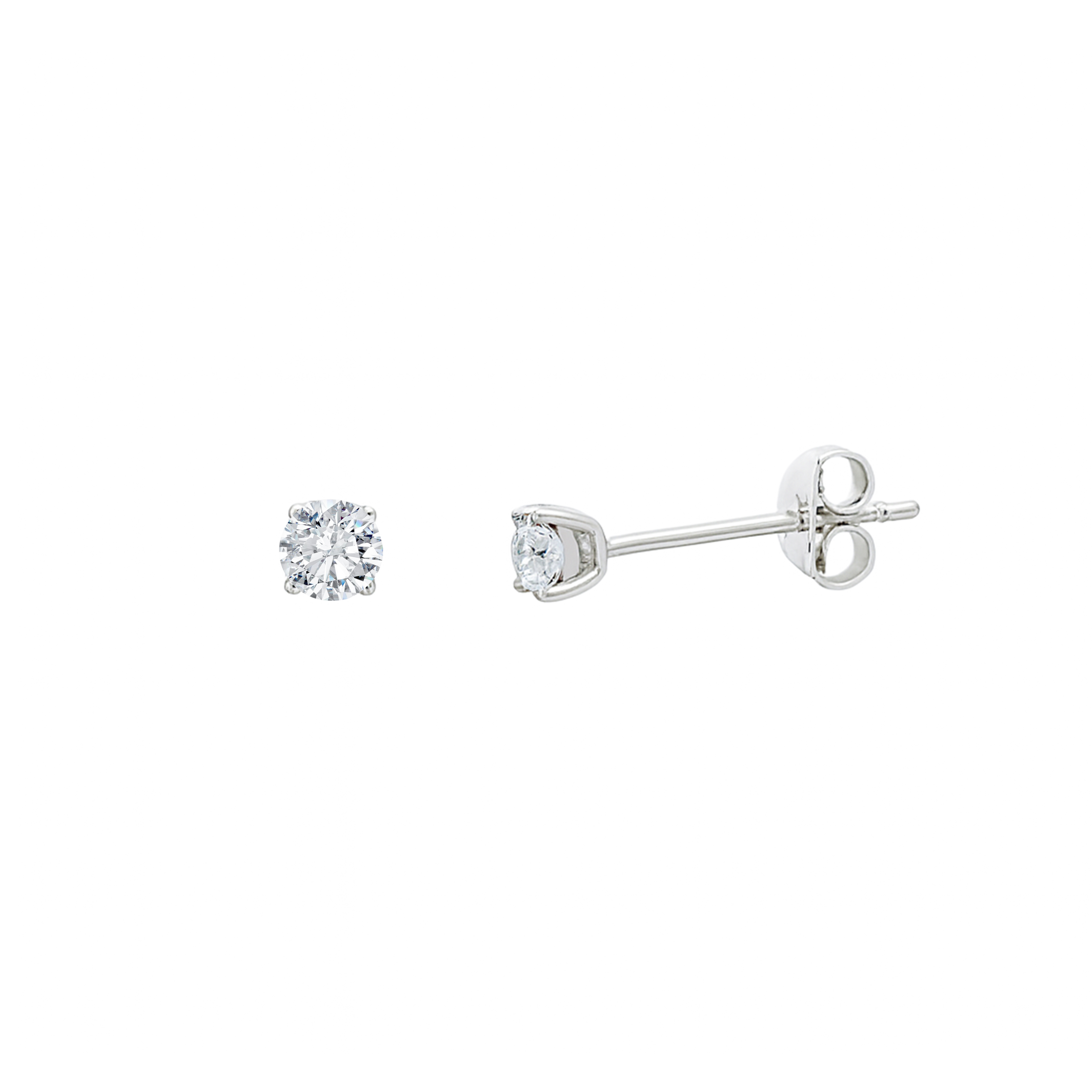 Shop Solitaire Diamond Stud Earrings by Amadura Jewelry. 0.09 CT G VS natural diamonds. Visit El Korba & Citystars. IGI, GIA & HRD certificates. Main image