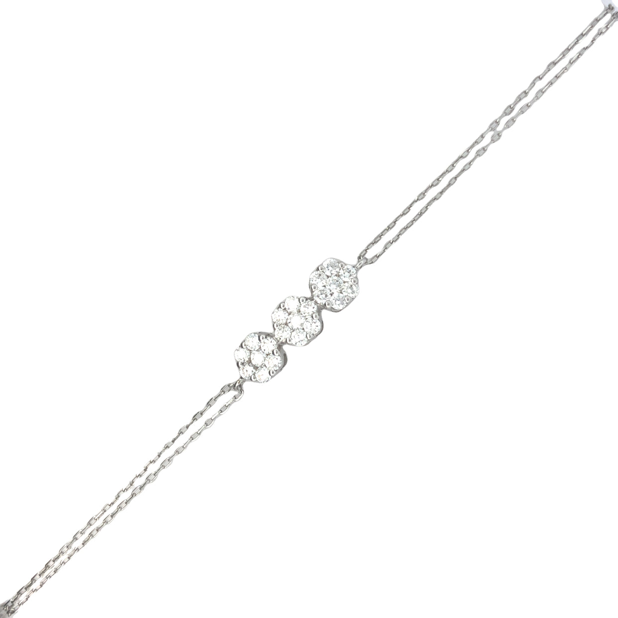 Three Stone Diamond Bracelet Secondary image