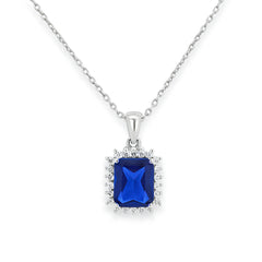 Elegant Blue Gem Pendant