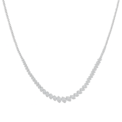 White gold necklace with small diamonds