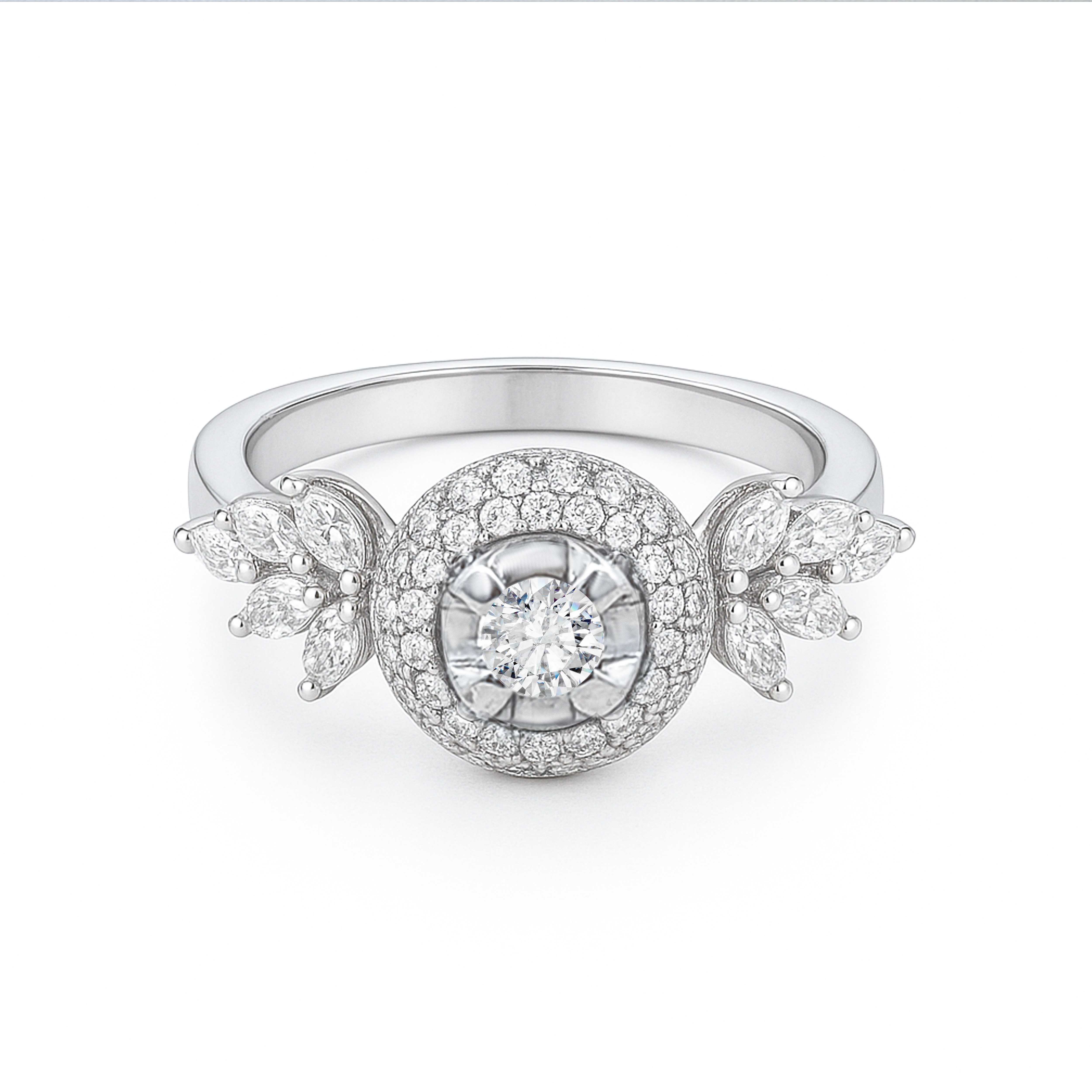 Vintage Halo Diamond Ring Main image