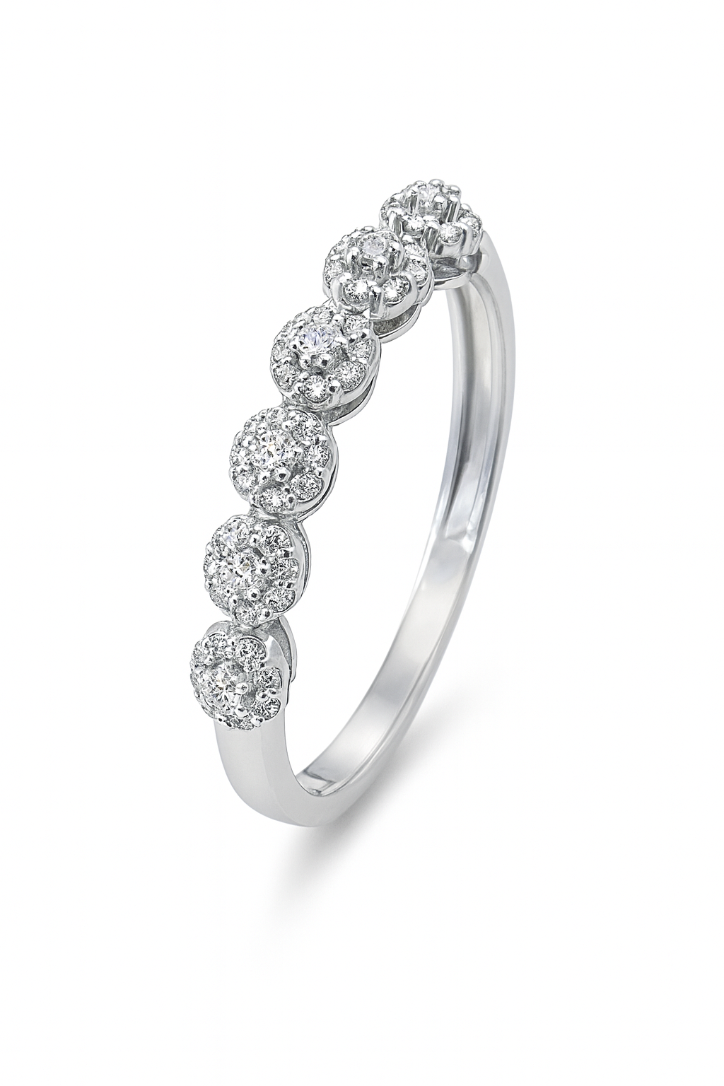 Cluster Diamond Band Ring