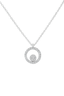Open Circle Diamond Pendant Necklace