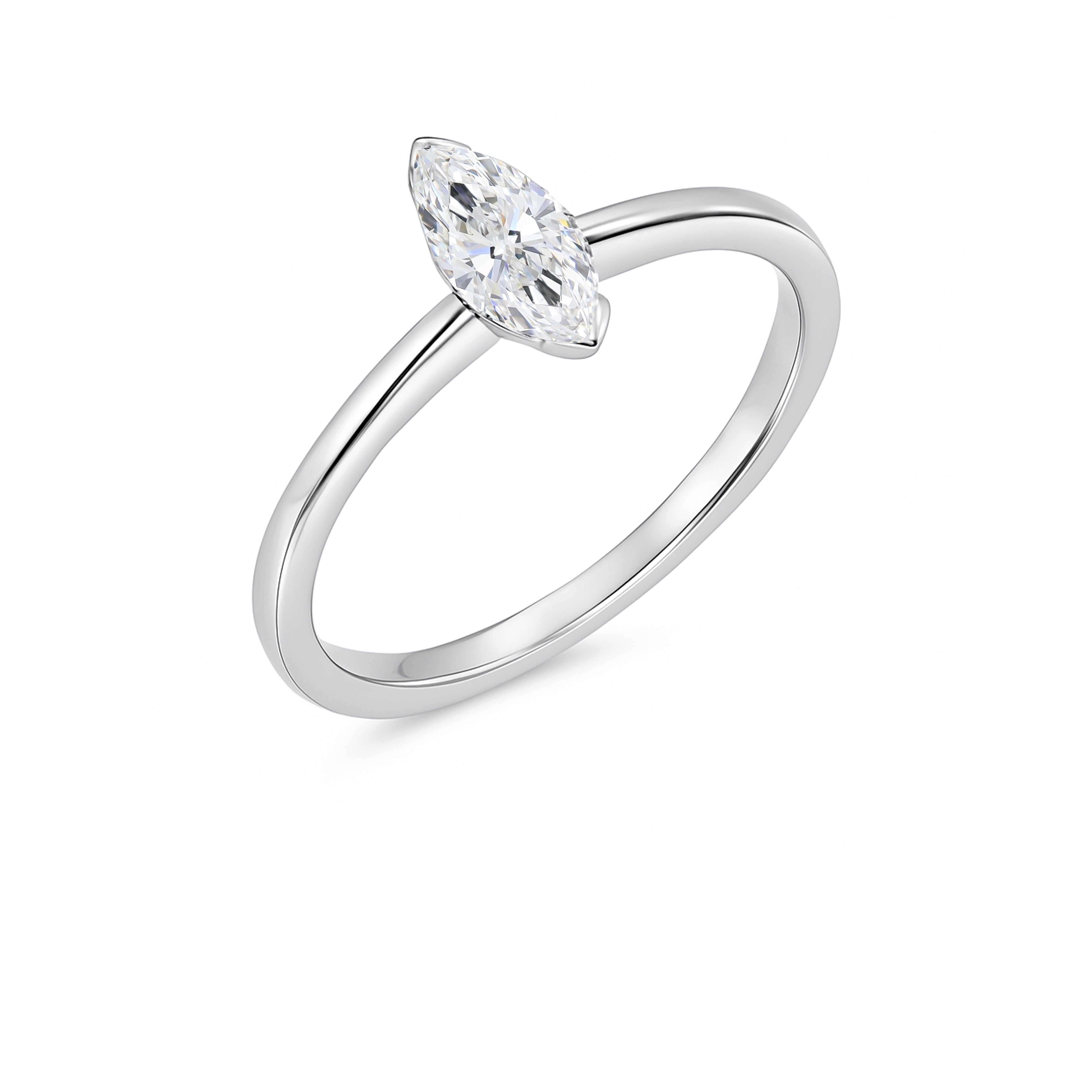Marquise Solitaire Diamond Ring Main image
