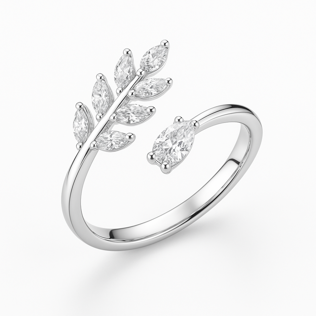 Marquise Leaf Diamond Ring Main image