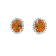 Elegant Citrine and Diamond Ring