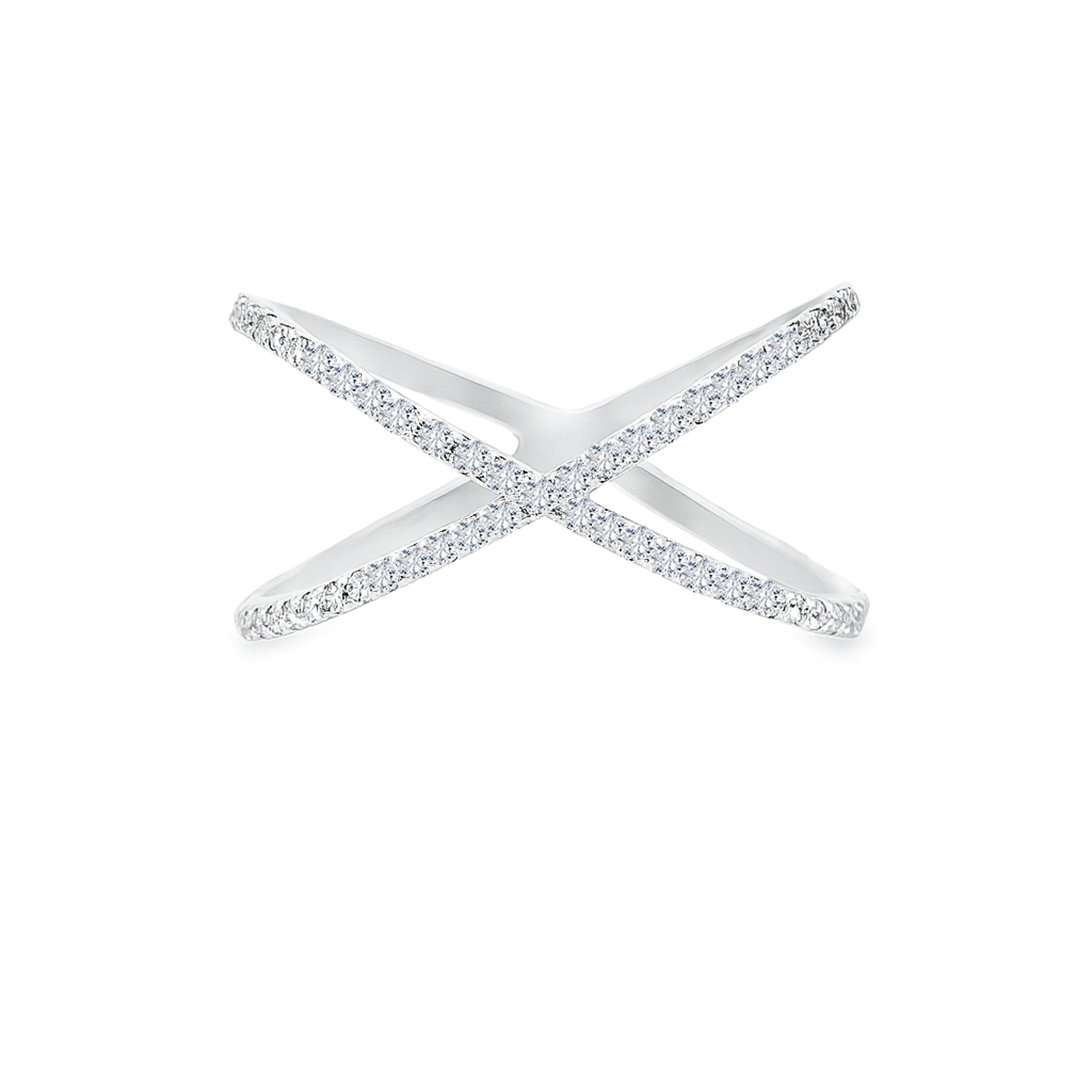 Criss Cross Diamond Ring