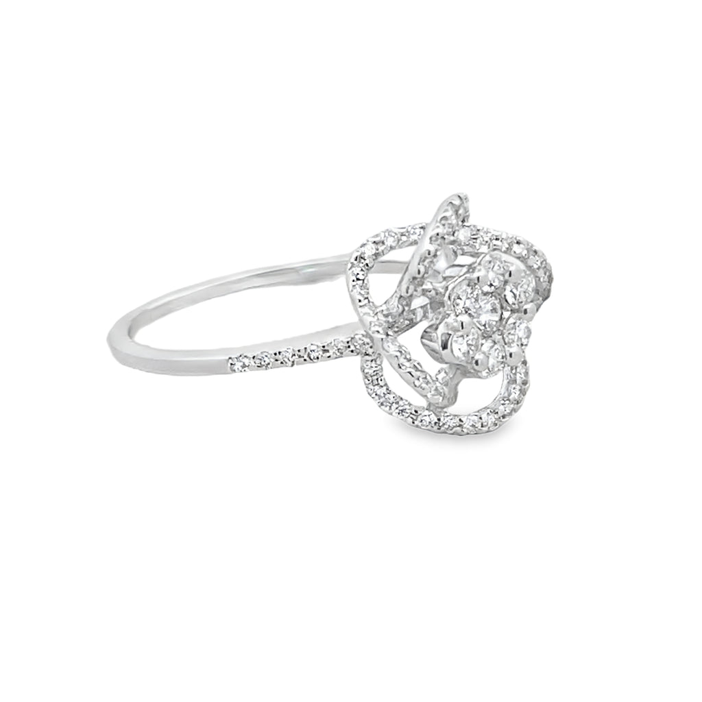 Elegant Floral Diamond Ring