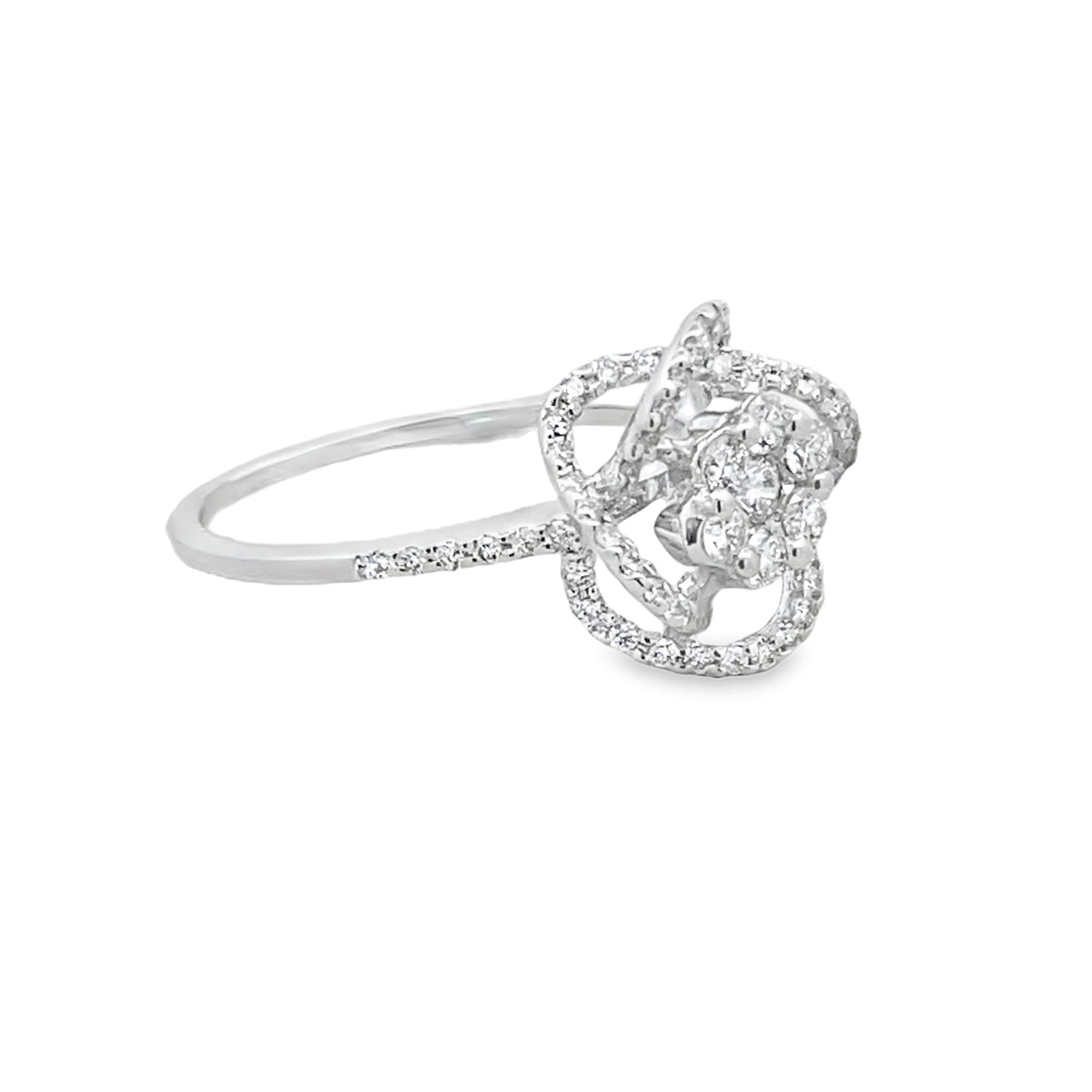 Elegant Floral Diamond Ring